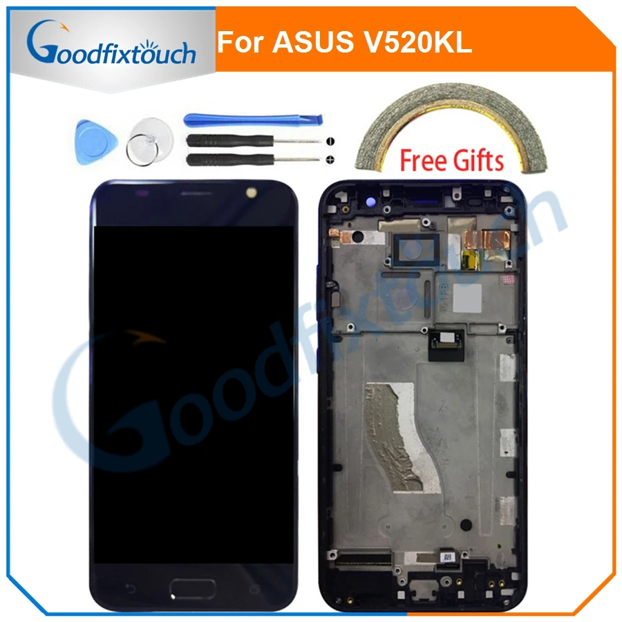 ЖК-дисплей для Asus Zenfone V V520KL, ЖК-дисплей, сенсорный экран, дигитайзер в сборе с рамкой для Asus V520KL, запасные части