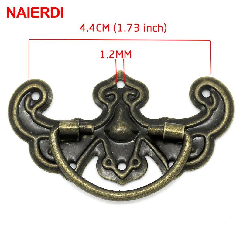 NAIERDI 10 шт. античные ручки шкатулка для ювелирных изделий бронзовые деревянные