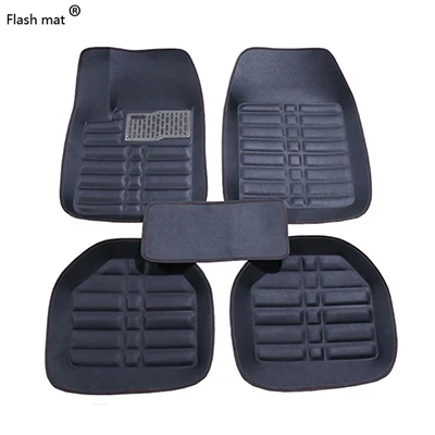 Black Color Flash mat универсальный автомобильный коврик для Skoda все модели Октавия фабия превосходная kodiaq rapid yeti стайлинга автомобилей авто аксессуары - Название цвета: Black Color