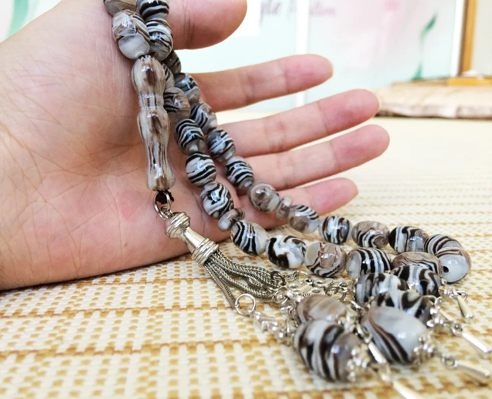 Исламские Молитвенные Четки из бусин Tasbih tesbih имитация янтарного цвета