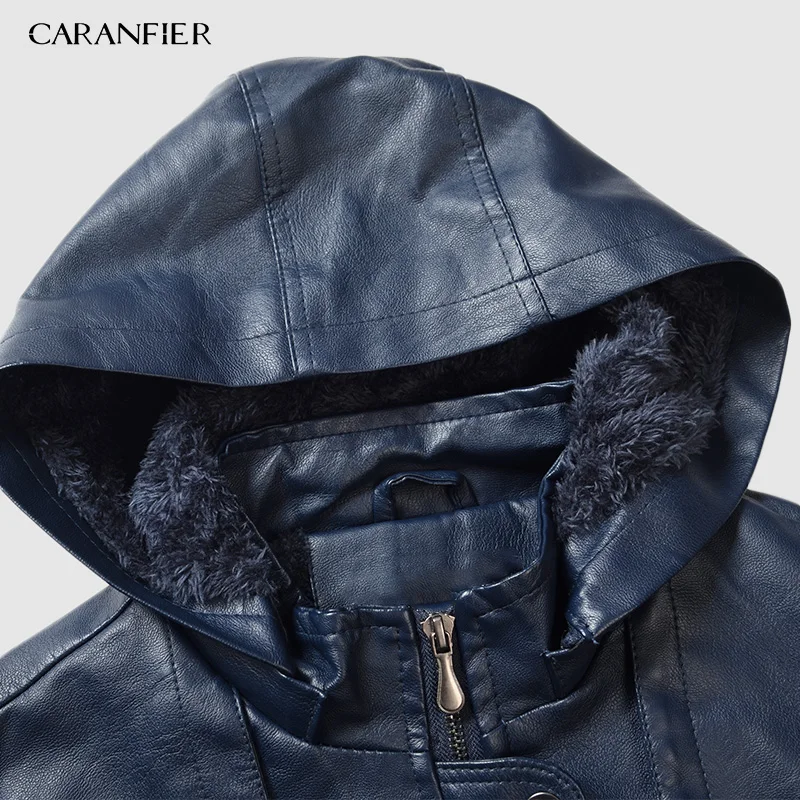 Зимняя женская куртка из искусственной кожи CARANFIER 2019 водонепроницаемый Тренч с