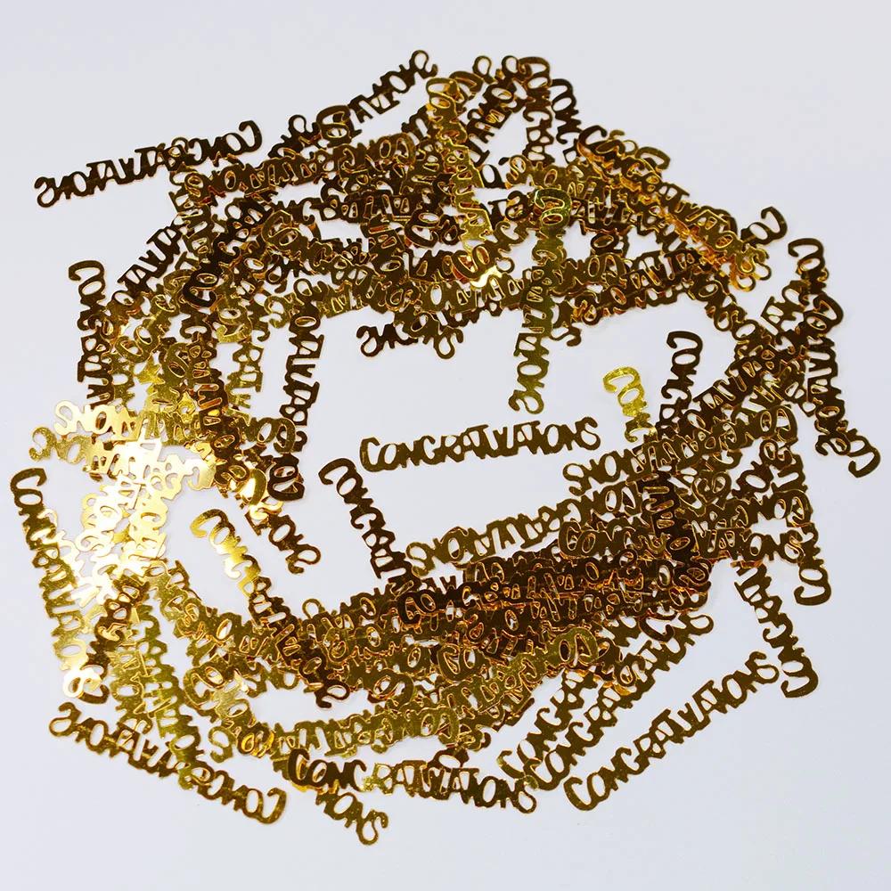 150 г поздравления Золотой Серебряный конфетти из фольги ПВХ День рождения