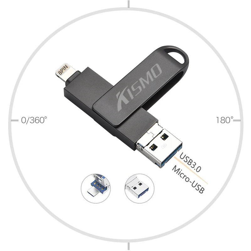USB-флеш-накопитель Kismo USB 3 0 OTG для iPhone X 8 7 6 Plus | Компьютеры и офис