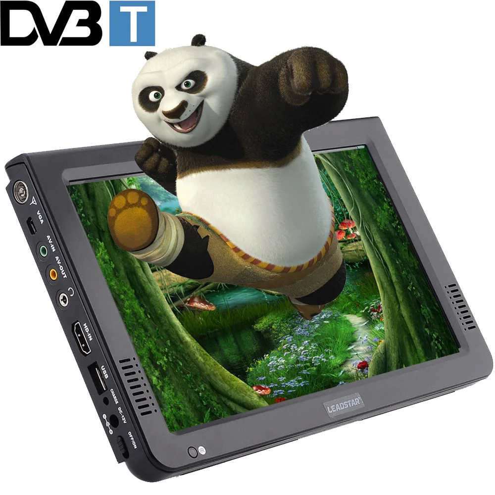 LEADSTAR HD портативный телевизор 10 дюймов цифровые и аналоговые Led ТВ Поддержка TF карта USB аудио автомобильный телевизор DVB-T DVB-T2