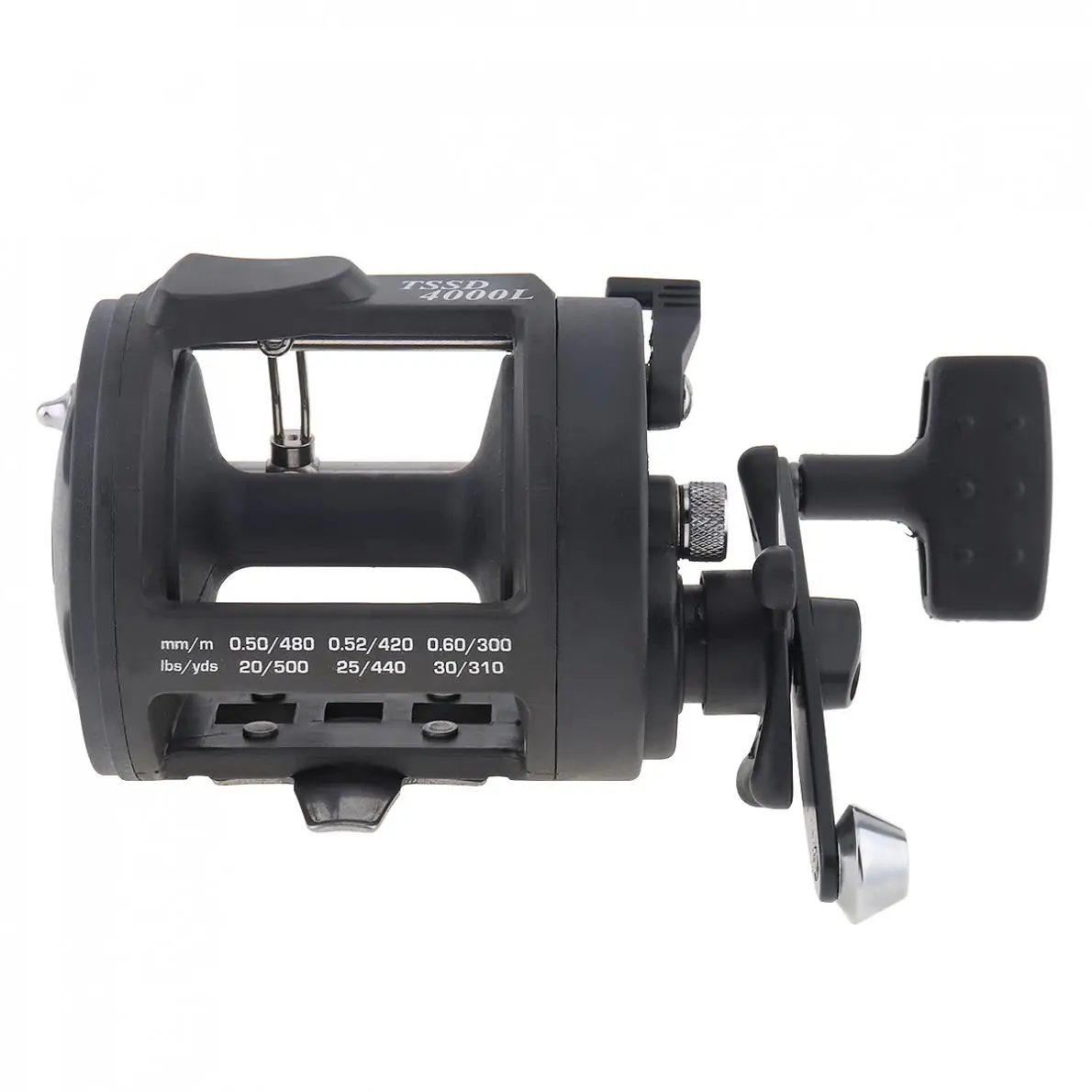 

4000 Series Gear Ratio 3.8:1 Trolling Wheel Casting Boat Sea Fishing Reel Black Drum Fishing Reel