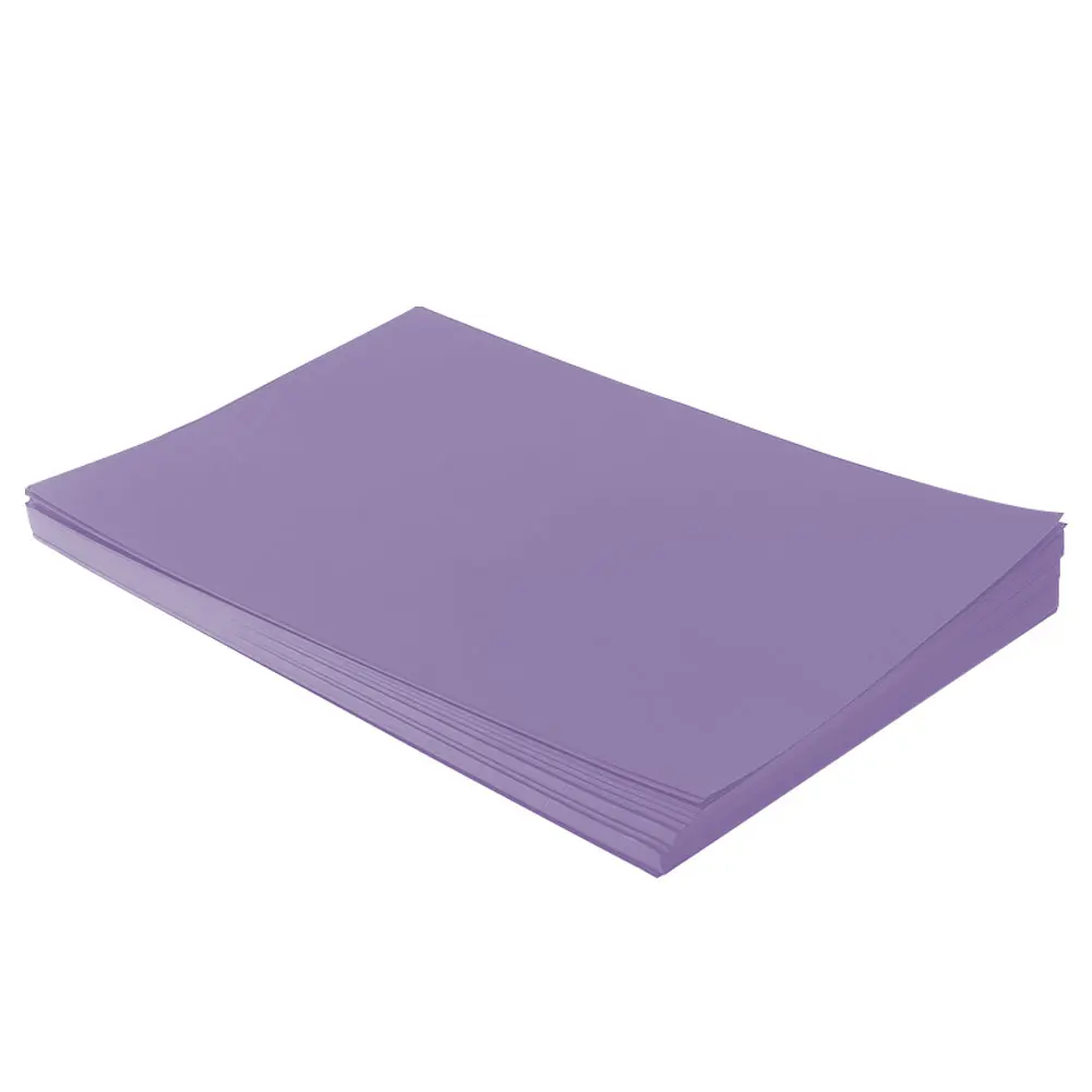 light purple Цветная бумажная карта 100 шт. 160gsm A4 ремесла школьные принадлежности для студентов и офиса ручной работы канцелярские принадлежности Скрапбукинг - Цвет: light purple