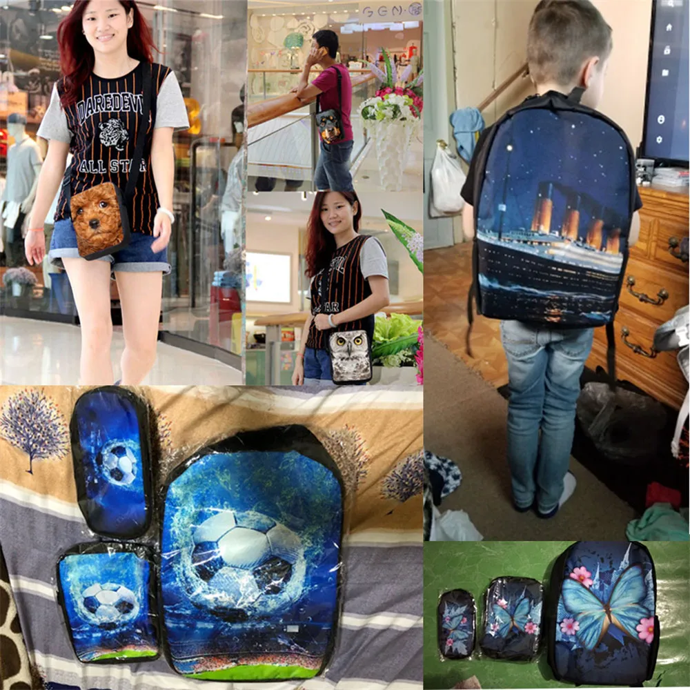 FORUDESIGNS/очаровательный школьный рюкзак с принтом котенка кота для девочек