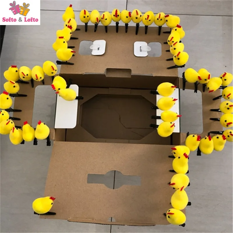 Бесплатная доставка 6 шт./лот желтые курицы красные сердца заколки для волос