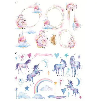 Наклейки для ноутбука ream unicorn kawaii 3 шт./лот украшения ручные наклейки школьные