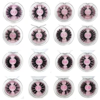 mikiwi 25mm mink eyelashes wholesale 16 styles round case custom packaging label makeup dramatic long 25mm 3d mink lashes