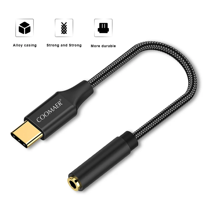 Цифровой сигнал Тип C 3 5 разъем для наушников кабель Переходник USB на мм AUX