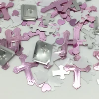 girls boys first holy communion confetti party table decoration pink blue cross bible white dove supplies