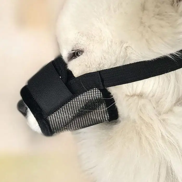 Pet Dog Puppy Stop Жевательная мордочка рот маска Безопасность мягкий Регулируемый дышащий чехол-капля