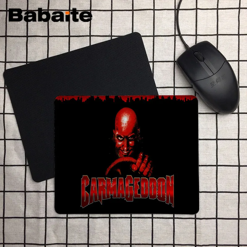Babaite дизайн печать нескользящая резиновая коврик для мыши Carmageddon резиновый