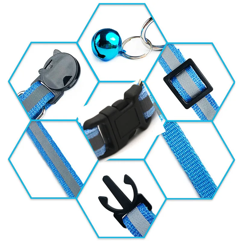 Светоотражающий отбивающийся ошейник для кошек регулируемый маленький питомец