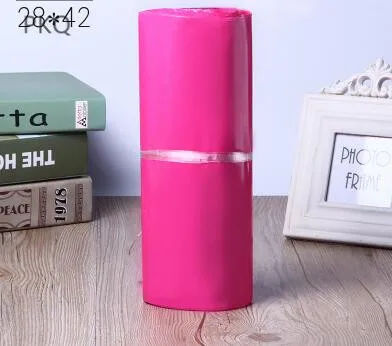 100 шт розово-красный курьерский почтовый пакет пластиковый конверт