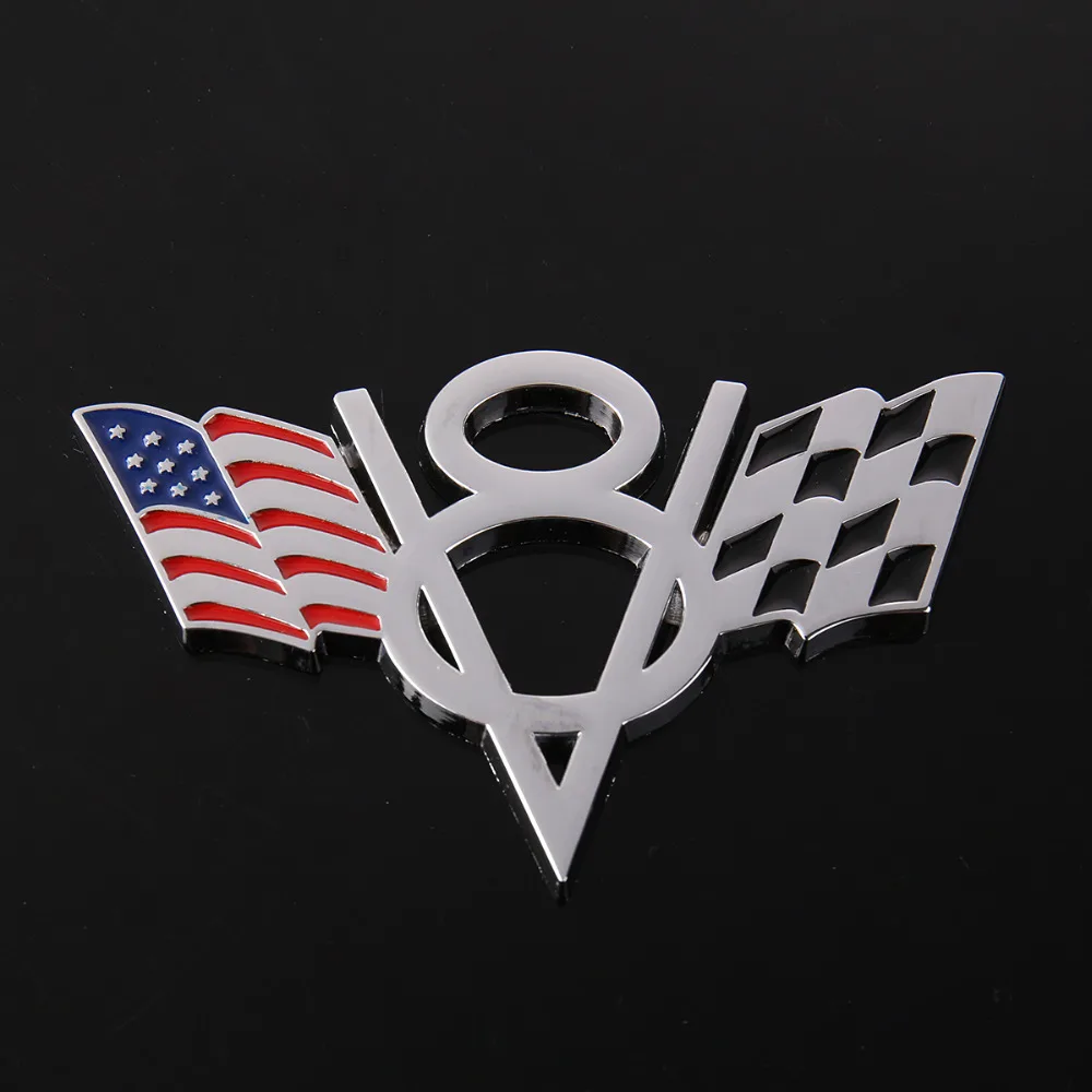 Yawlooc 3D металлический V8 с американским флагом для Moto наклейка логотипом на