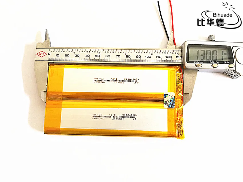 

2pcs/lot 1270130 3.7 V lithium polymer battery 14000 mah DIY mobile emergency power charging