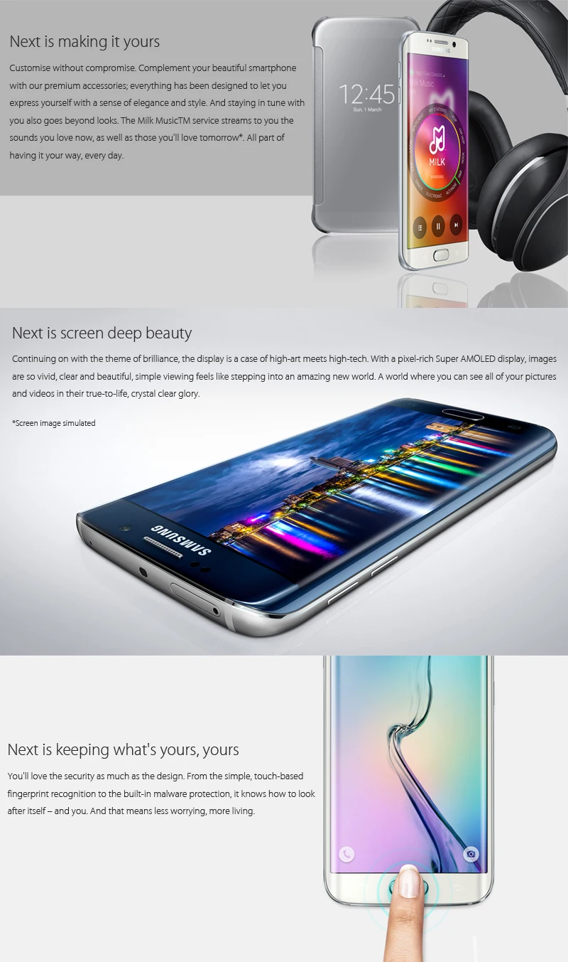 Разблокированный Samsung Galaxy S6 G920F/S6 Edge G925F 3 ГБ ОЗУ 32 Гб ПЗУ Восьмиядерный LTE 16 МП 5,1 дюймов Android телефон