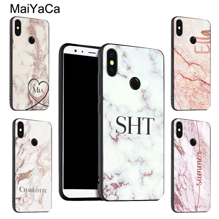 Чехол MaiYaCa PEACH с индивидуальным именем и инициалами для Red mi Note 9 8 Pro 7 8T 9S 9A 9C Mi 9T 10 Lite