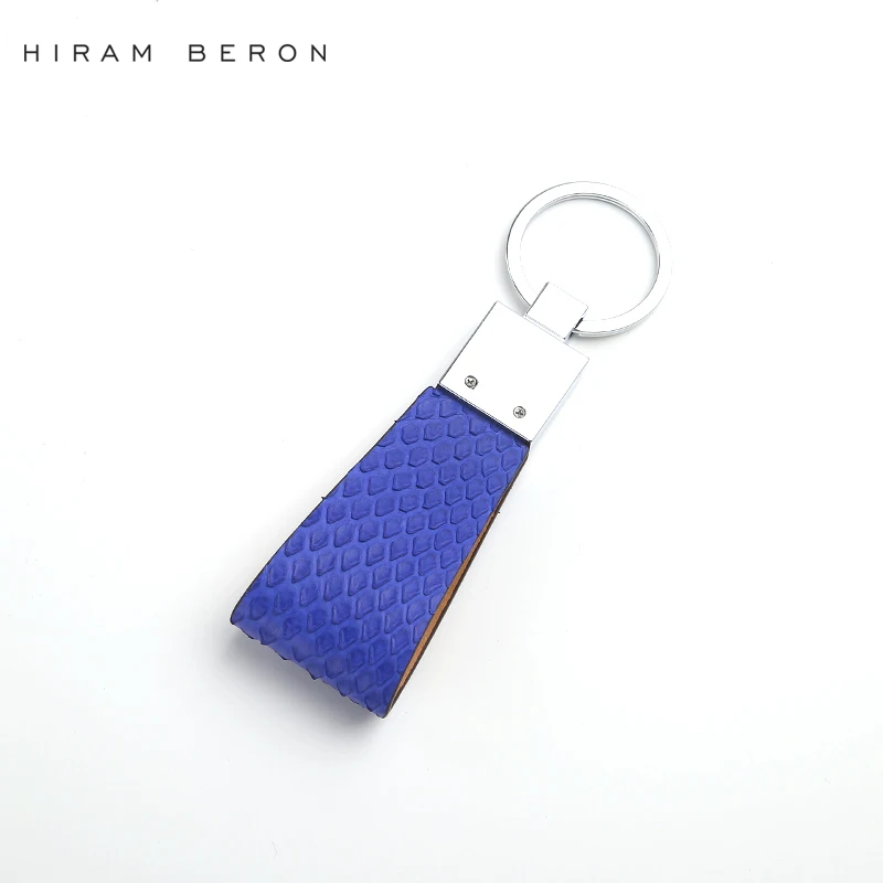 Брелок для ключей Hiram Beron мужской держатель из натуральной кожи питона в
