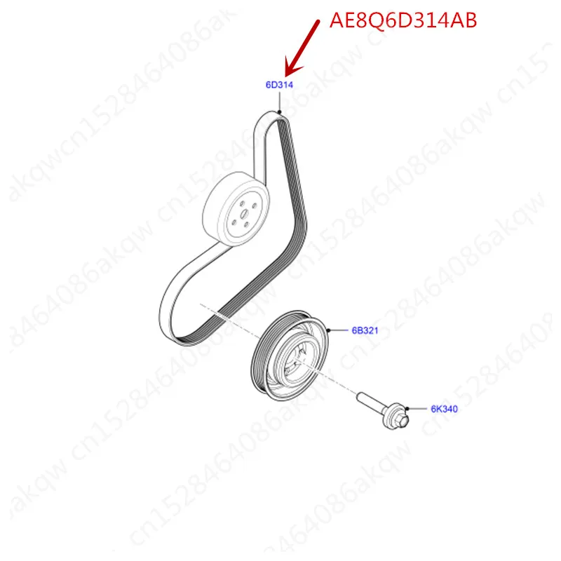 Car Engine belt Suitable for 2011Fo rde cos por tFu sio nTr ans itF ies ta2015 drive Starter compressor | Автомобили и мотоциклы