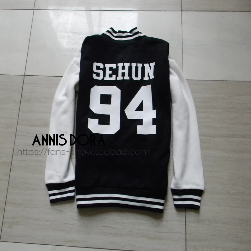 KPOP EXO LUHAN TAO KAI KRIS BAEKHYUN CHANYEOL CHEN SOHU SEHUN XIUMIN LAY DO name same style Thick Baseball Jacket | Мужская одежда