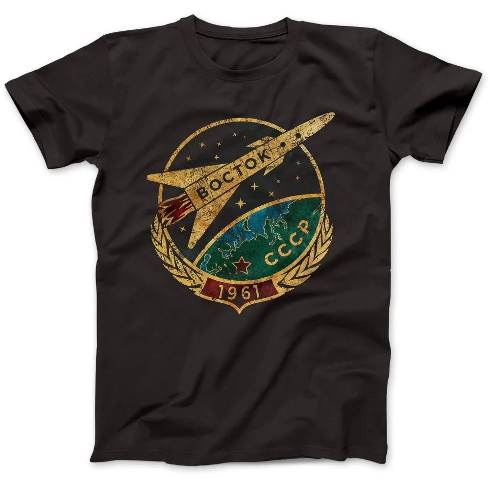 

Design T Shirt Cool Short Sleeve Men T Shirt Cccp Soviet Vostok T-Shirt T Shirts Online