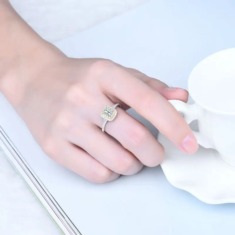 Роскошный дизайн обещанные ювелирные изделия однотонное Белое золото 14 карат