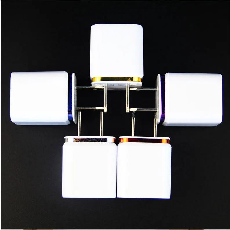 Металлическая двойная USB штепсельная вилка США 2.1A AC адаптер питания настенное