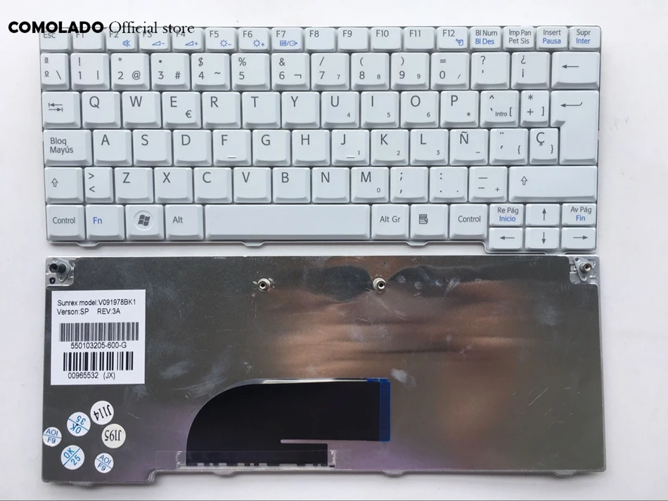 

SP Spanish Keyboard for Sony VPC-M VPC-M12 VPC-M11 VPC-M111AX M121AX VPCM12L PCG-21311T White keyboard SP Layout