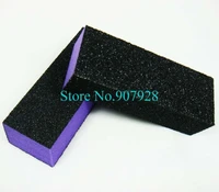 high quality 1000pc x purple 3 side black nail buffer block nail filing sanding blocks for acrylic nails