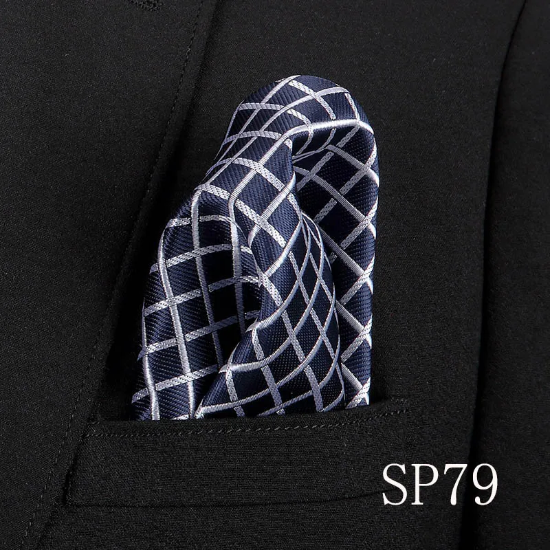 Vangise Mens Pocket Squares Dot Pattern Blue Handkerchief Fashion Hanky For Men Business Suit Accessories 22cm*22cm images - 6