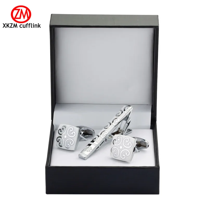 XKZM высококачественные запонки звенья зажим для галстука булавка подарок мужчин