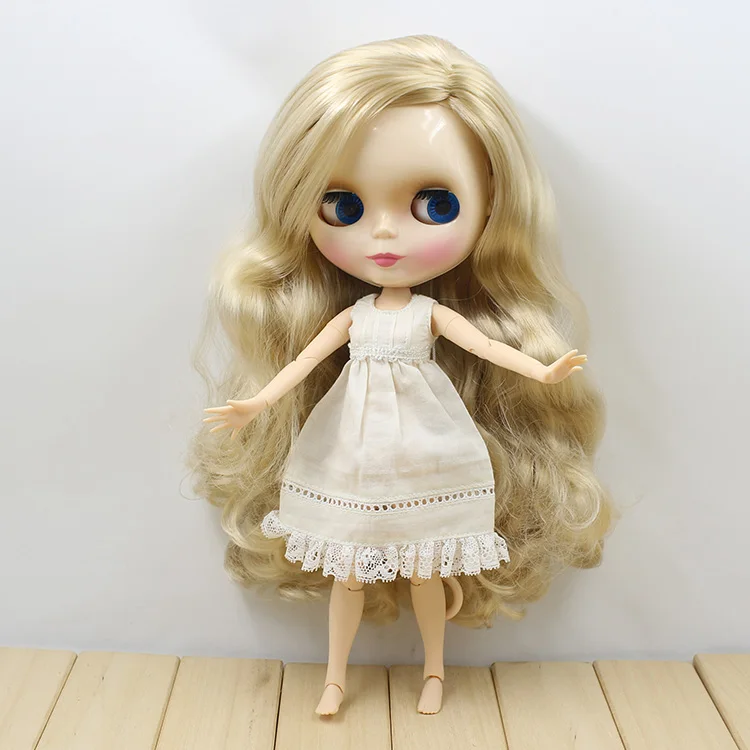 Icy factory шарнирная кукла blyth игрушка светлые волосы соединение тела Сторона расставания волос блестящее лицо голая кукла 30 см