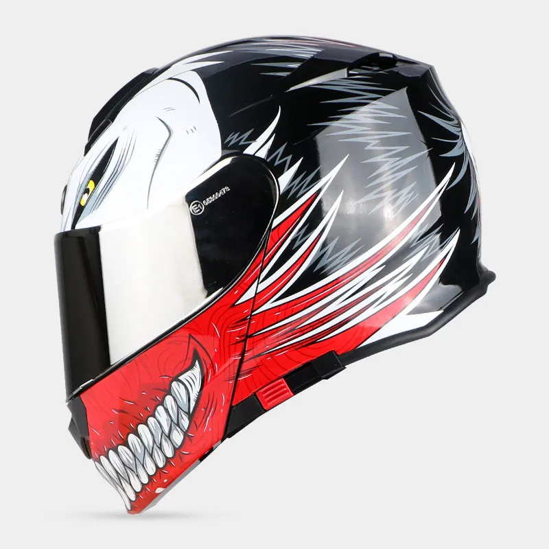 TORC moto rcycle шлем полный шлем флип-ап шлем мото rbike moto rcross capacete cascos para moto ECE гоночный шлем T271 - Цвет: Smile-gules