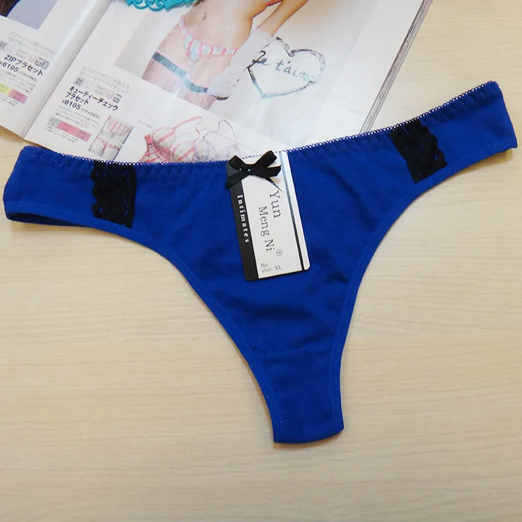 Хлопок женские Сексуальные Стринги Трусики Трусы Для Ladies t-спину Бесплатная