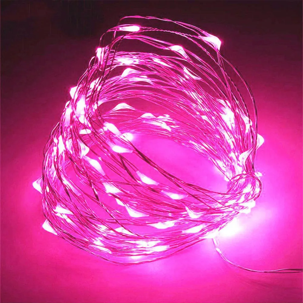 10 Meters Copper Wire 8 Function Always Bright Remote Control Battery Box String Light Decoration | Лампы и освещение