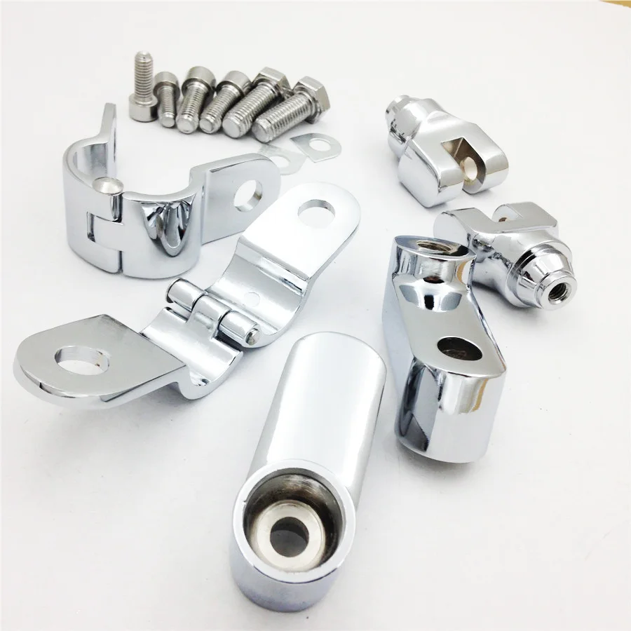 Aftermarket мотоциклетные части Kuryakyn хром Longhorn офсетная колышки крепления " Magnum быстрый зажим для Harley