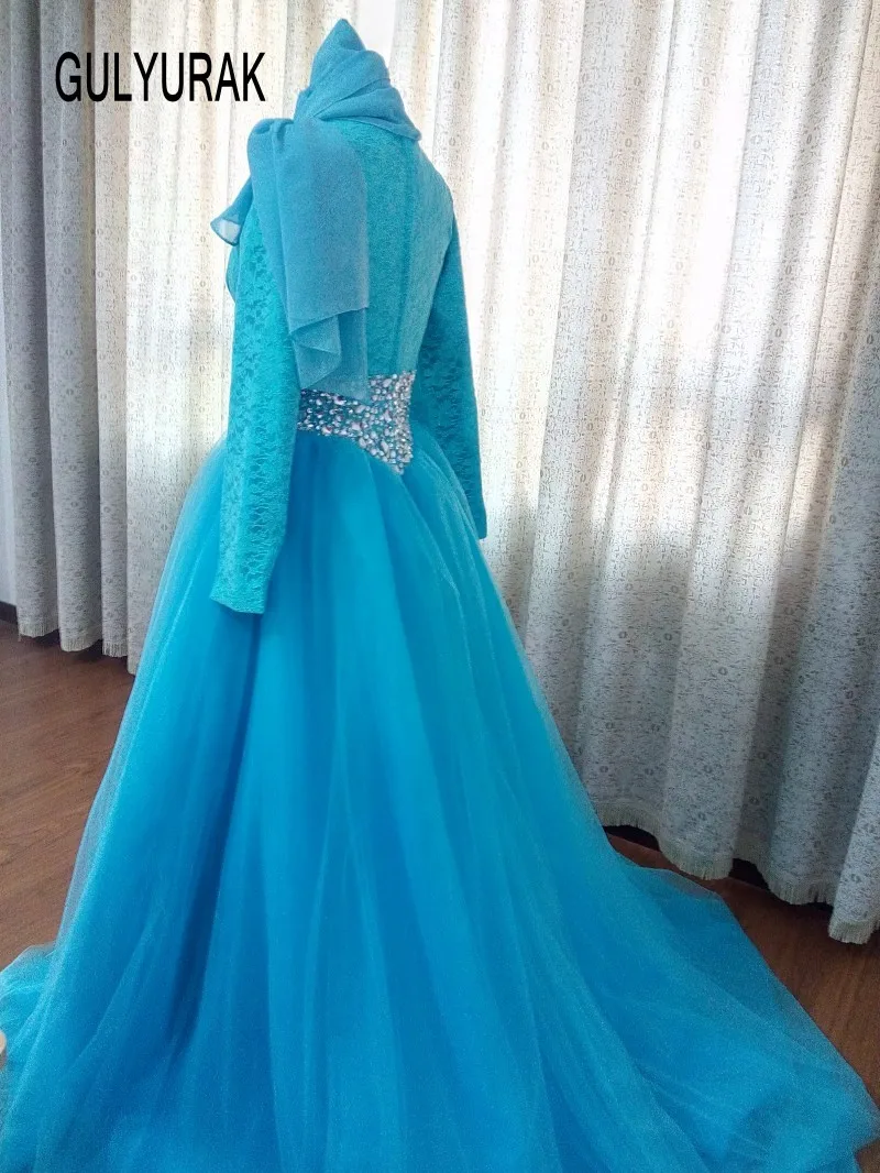 Длинные Рукава Мусульманских Вечернее платье Abendkleider Новинка 2017 партии платья