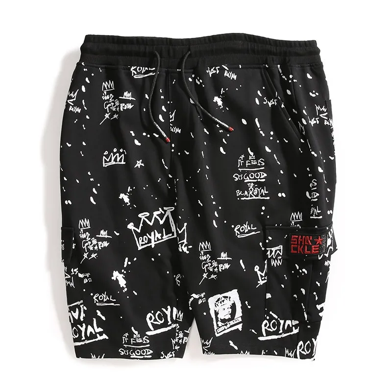 Высокое качество GXXH модные большие размеры мужские летние шорты с принтом