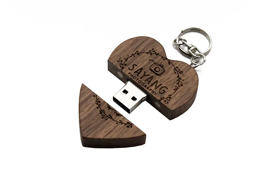 TEXT ME клен Дерево орех деревянное сердце логотип usb флеш-накопитель 4 ГБ 8 ГБ 16 ГБ 32 ГБ Флешка USB 2,0 Usb флешка