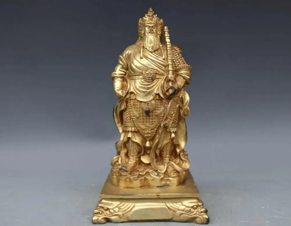 

China Bronze Copper Warrior Qin Qiong Door Guardian Door God Buddha Statue