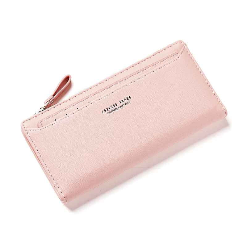 Pink WEICHEN Много отделов Для женщин кошельки с отдельным держатель для карт дамы модный детский комплект с длинными рукавами на кошелек брендовый женский кошелек клатч кошельки с отделениями для карт - Цвет: Pink