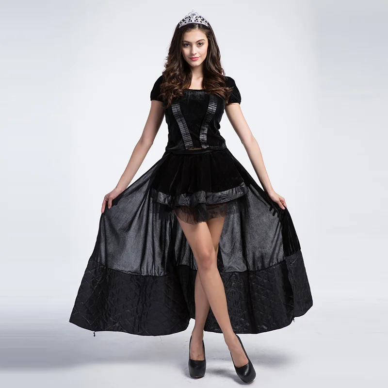 Платье для косплея Для Взрослых Dark Queen вечернее готическое черное бальное платье
