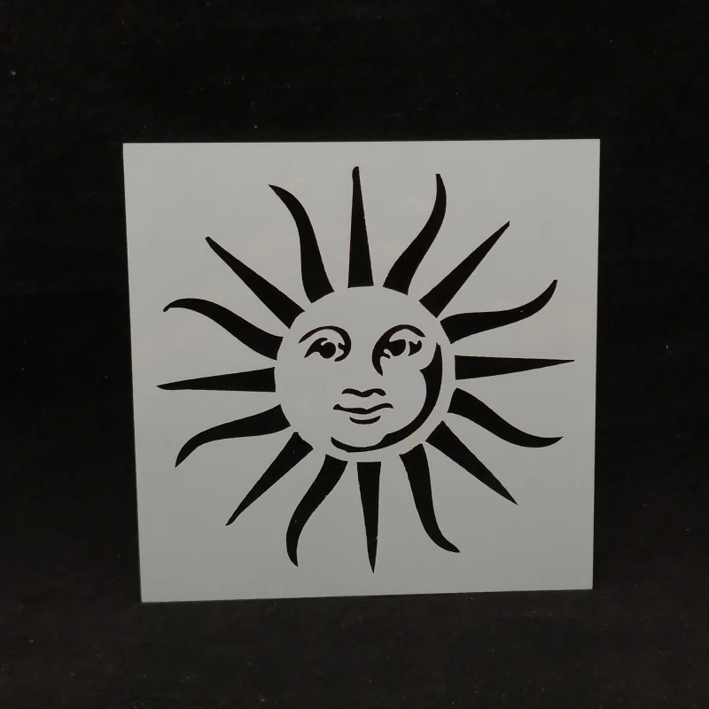 15*15 Sun god ПВХ слоистые трафареты для рукоделия трафарет рисования домашний декор