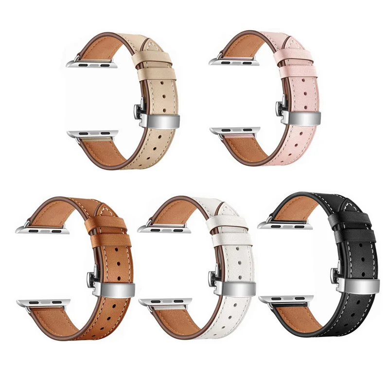 Роскошный чехол из натуральной кожи для наручных часов Apple Watch 38 мм 40 42 44