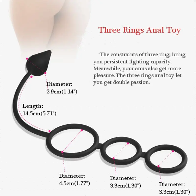 Двойной массажный пенис анус силиконовый массажер простаты вибрирующее кольцо