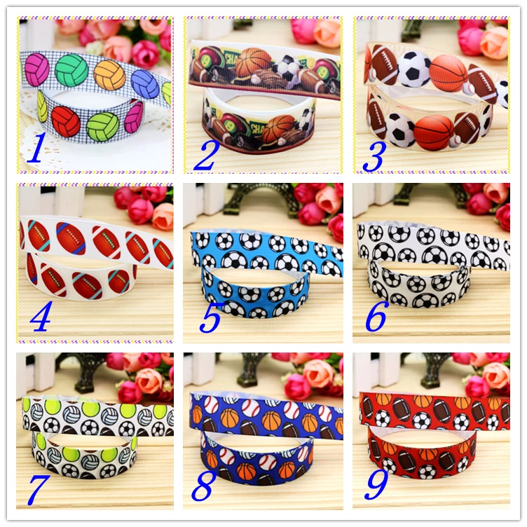 7/8 ''Бесплатная доставка футбольный мяч спортивные печатная корсажная лента