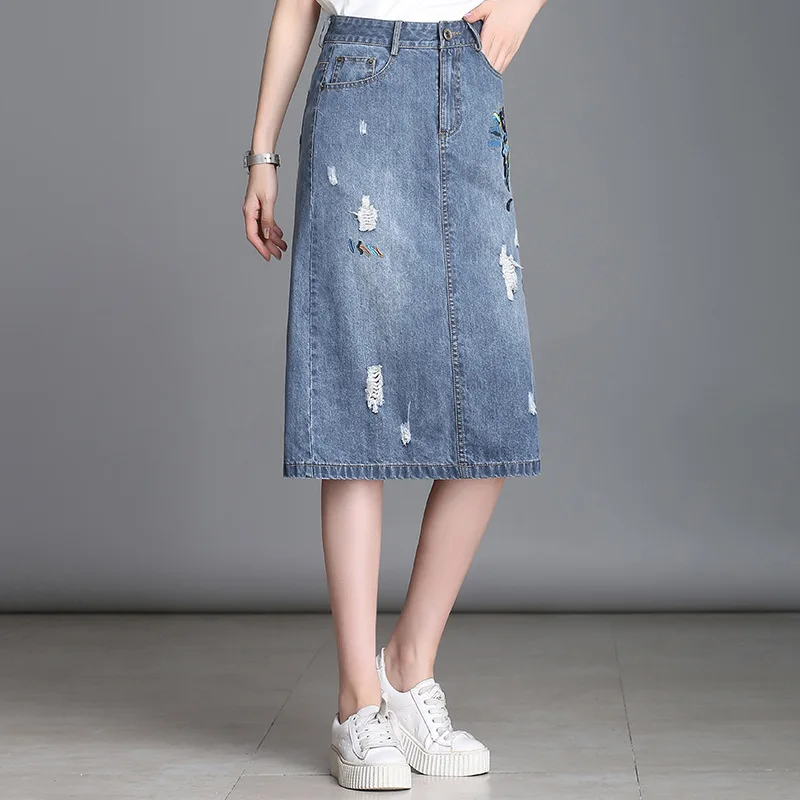 Женская облегающая юбка средней длины с высокой талией большие размеры 3XL